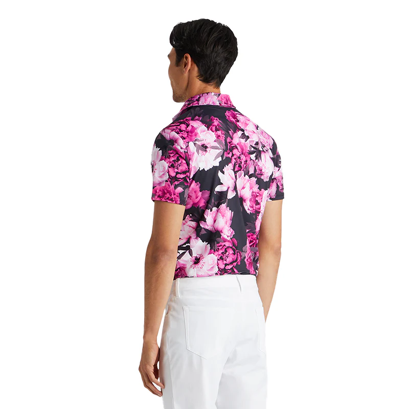 GFORE Photo Floral Jersey Men's Polo (Onyx) - Image 2