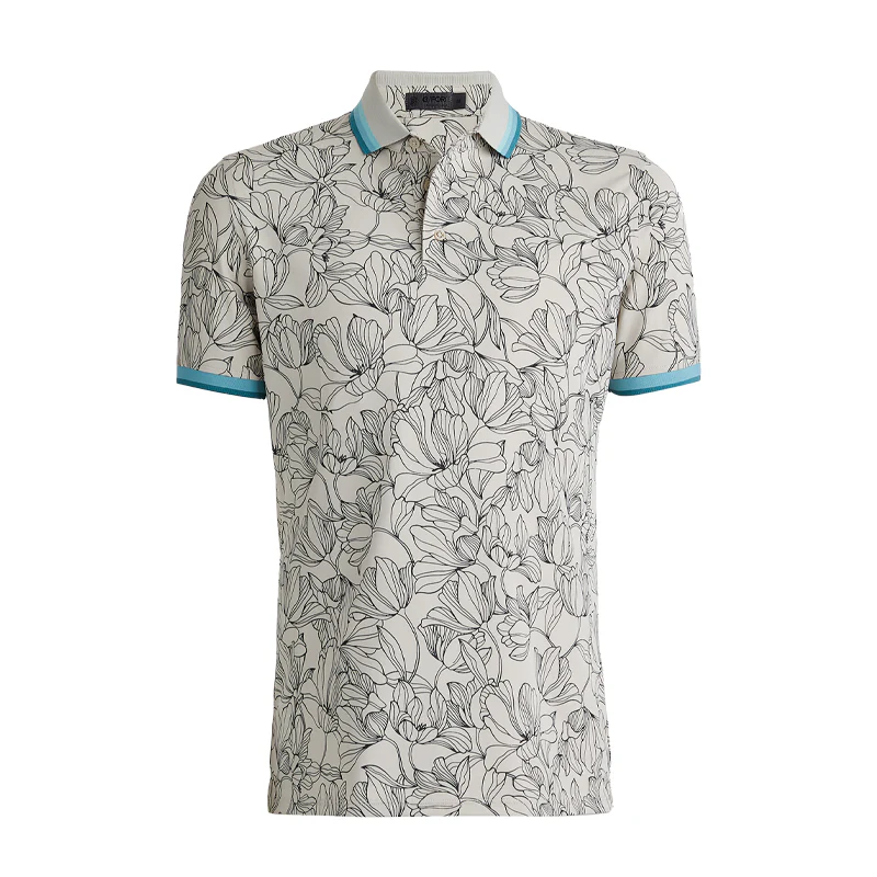 GFORE Outline Pique Men's Polo (Stone)