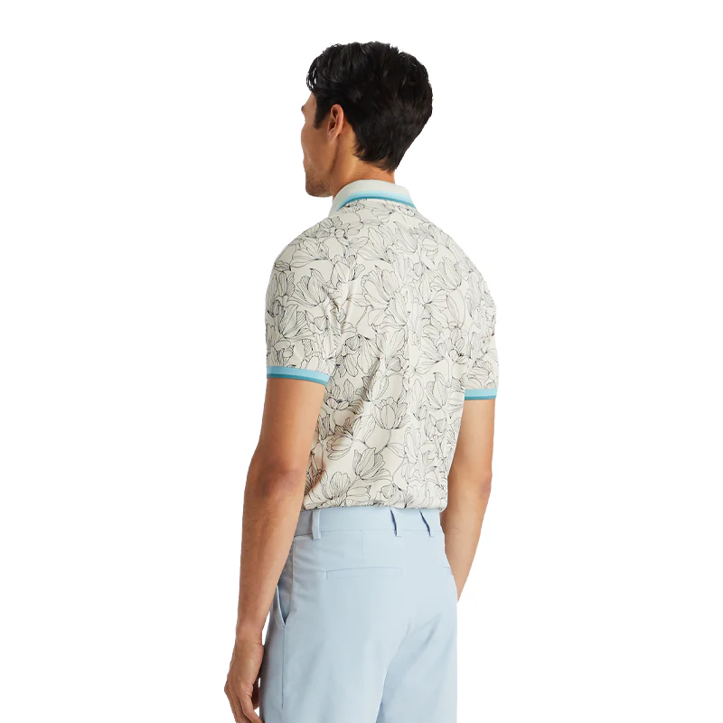 GFORE Outline Pique Men's Polo (Stone) - Image 2