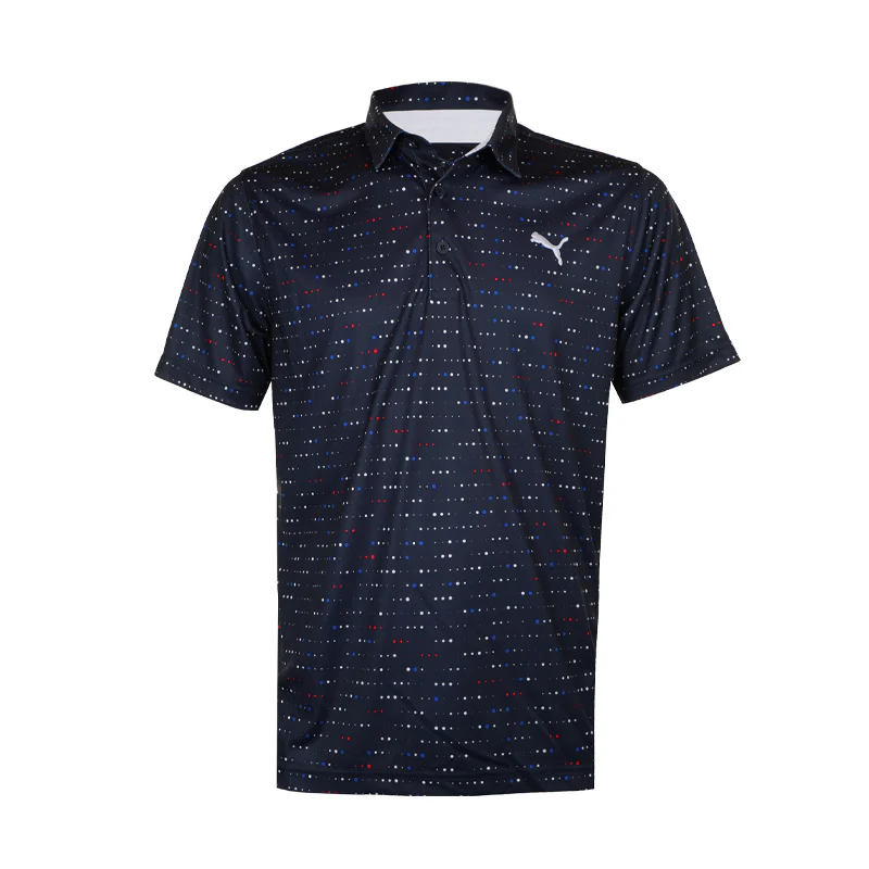 PUMA Keys Men's Polo (Deep Navy/Strong Red)