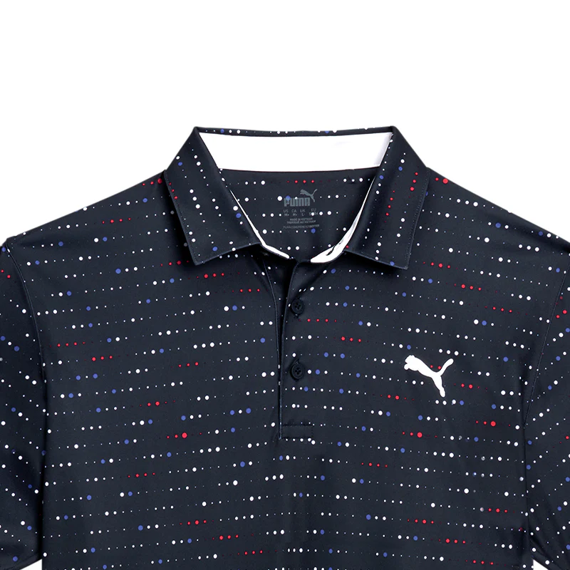 PUMA Keys Men's Polo (Deep Navy/Strong Red) - Image 3