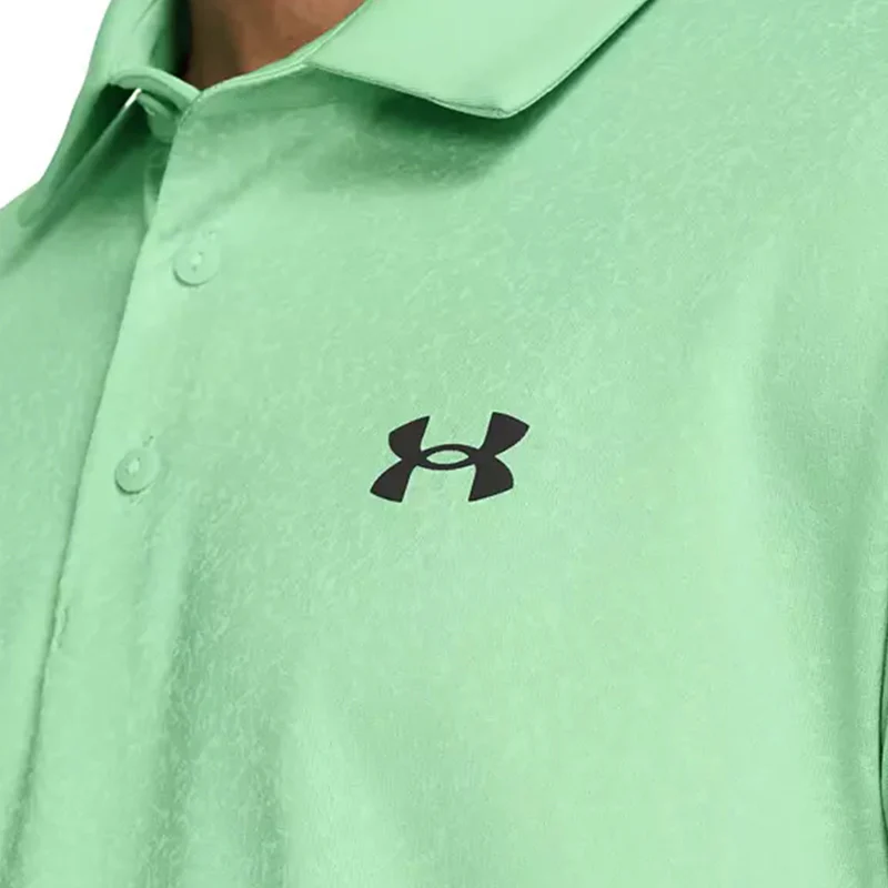 UNDER ARMOUR Playoff 3.0 Coral Jacquard Men's Polo (Matrix Green) - Image 3