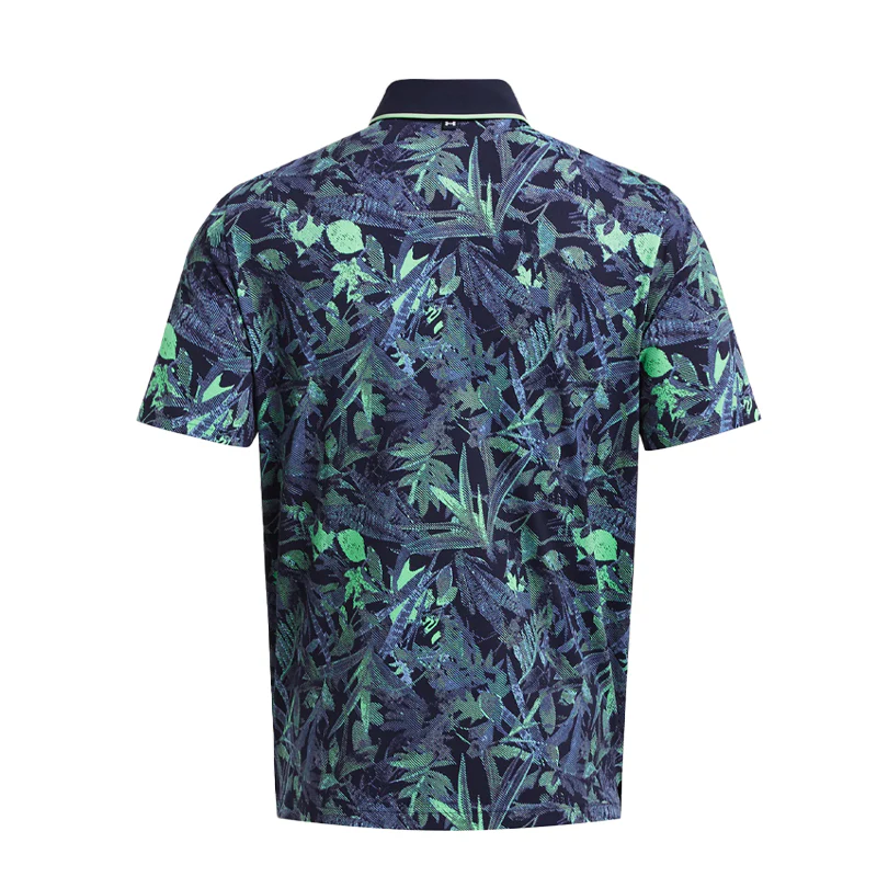 UNDER ARMOUR Iso-Chill Edge Men's Polo (Navy/Green) - Image 2