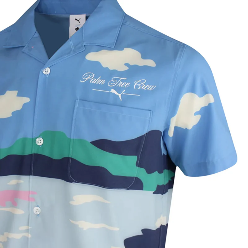 PUMA x PTC Open Collar Printed Men's Shirt (Regal Blue) - Image 3