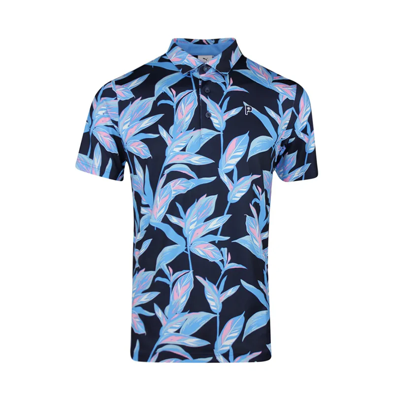 PUMA x PTC Floral Men's Polo (Deep Navy/Regal Blue)