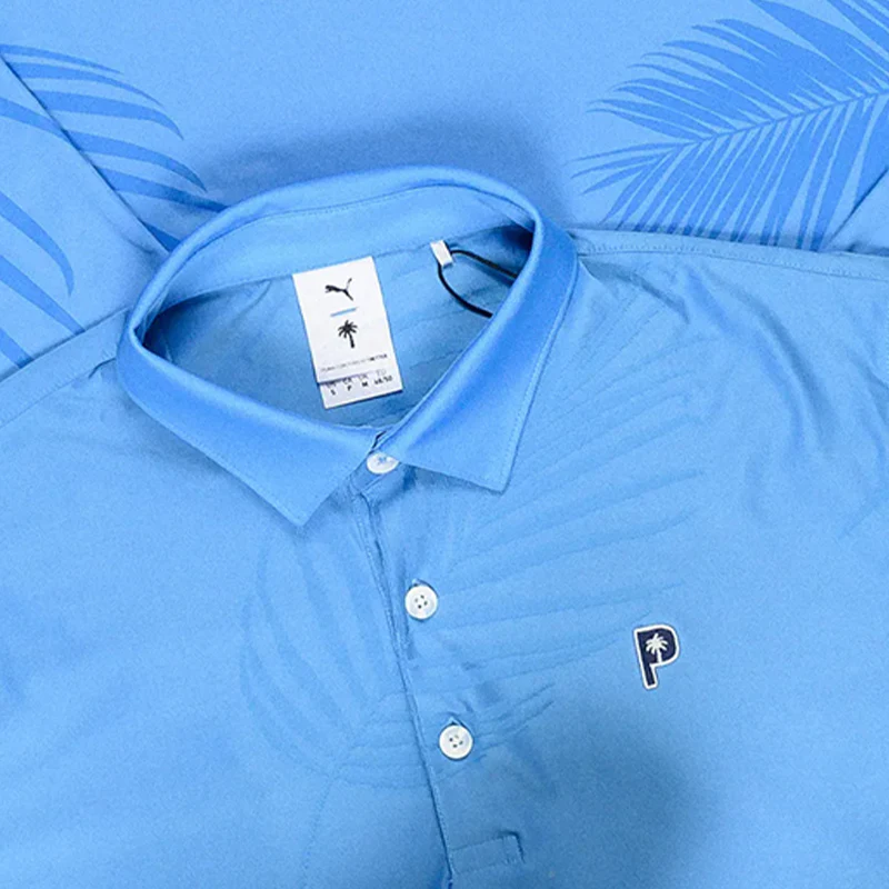 PUMA x PTC Jacquard Men's Polo (Regal Blue) - Image 4