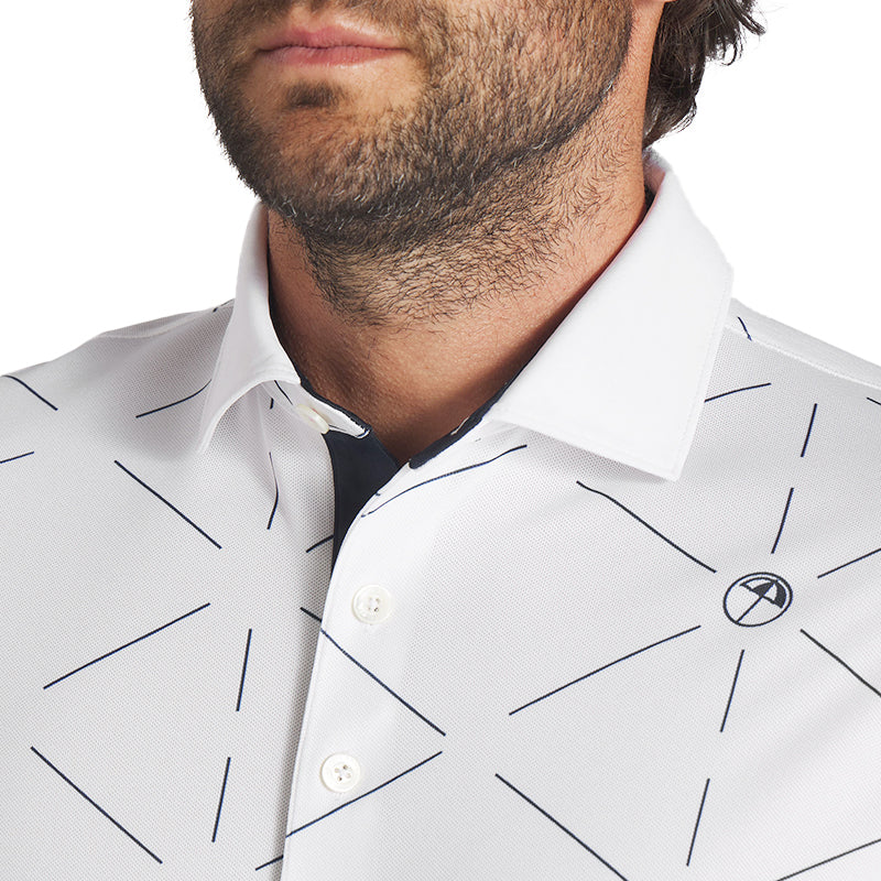 PUMA x Arnold Palmer Geo Men's Polo (White/Deep Navy) - Image 3