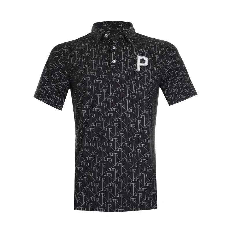 PUMA Japan Stretch Pile Jacquard Men's Polo (Black)