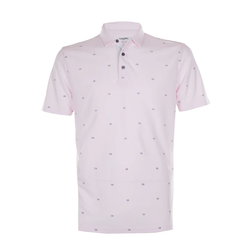 CALVIN KLEIN Monogram Men's Polo (Pink)
