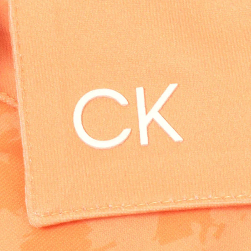 CALVIN KLEIN Canvas Print Women's Polo (Peach Cobbler) - Image 4