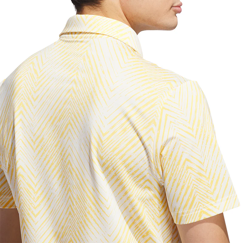 ADIDAS Ultimate365 Printed Men's Polo (Ivory) - Image 4