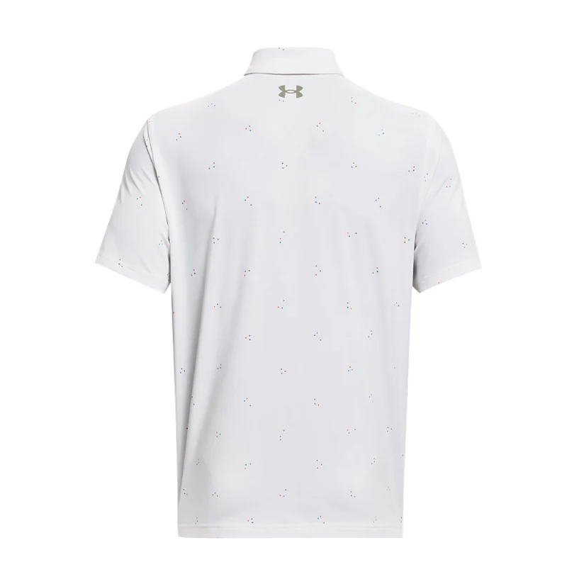 UNDER ARMOUR Playoff 3.0 Men's Printed Polo (White/Blue) - Image 2