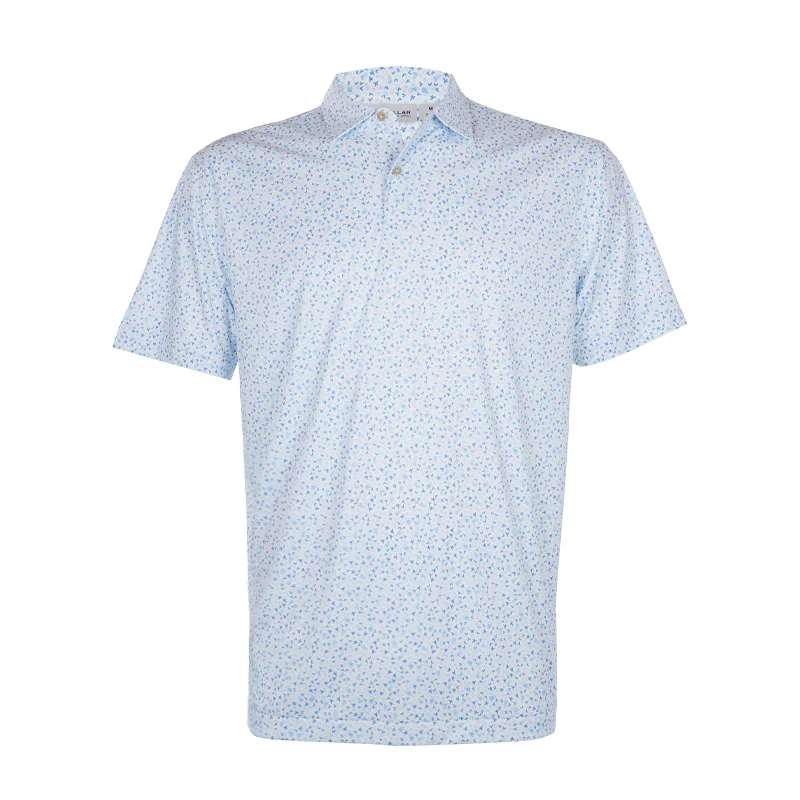 PETER MILLAR Crown Check Men's Polo (White)