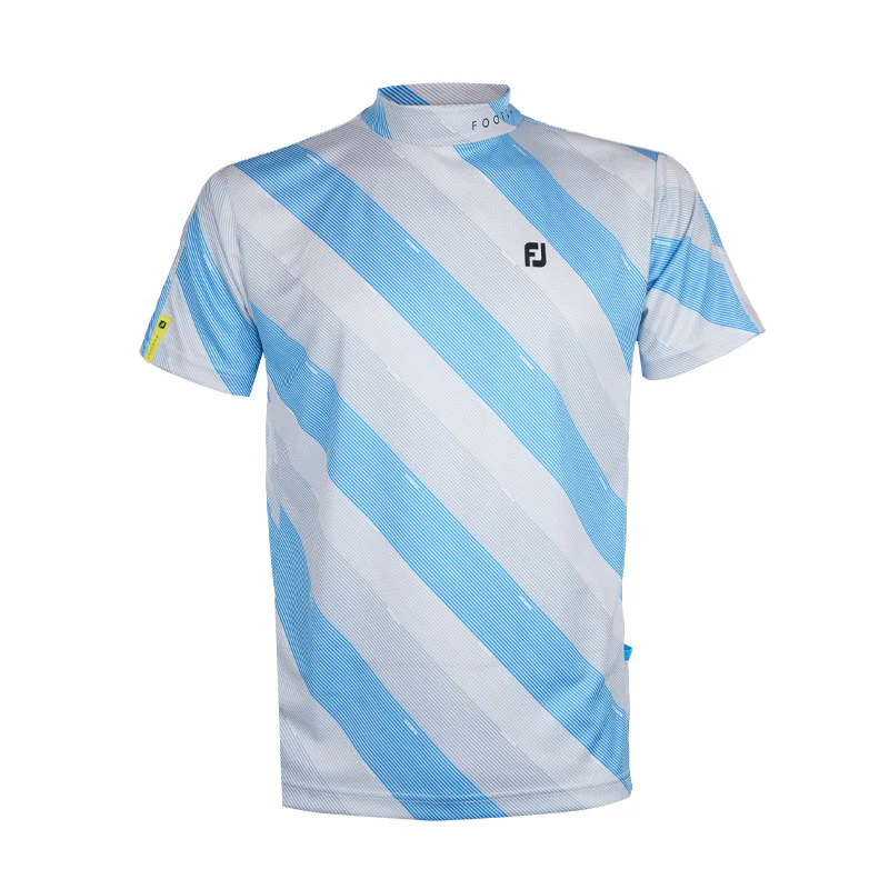 FOOTJOY Japan Print Mock Men's Short Sleeve Shirt (Neo Blue)