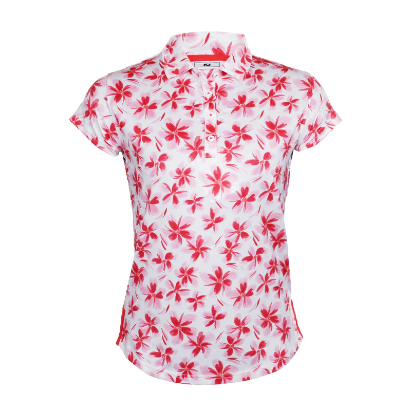 FOOTJOY Women's Floral Shirt (Pink/Red)