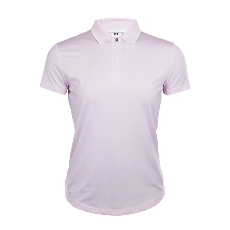 FOOTJOY Women's Short Sleeve Zipper Shirt (Pink)