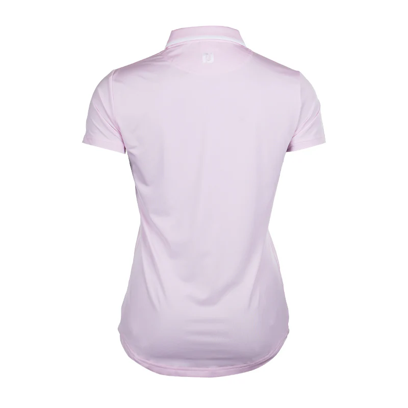 FOOTJOY Women's Short Sleeve Zipper Shirt (Pink) - Image 2