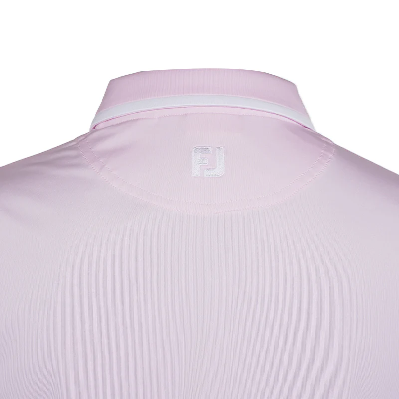 FOOTJOY Women's Short Sleeve Zipper Shirt (Pink) - Image 4