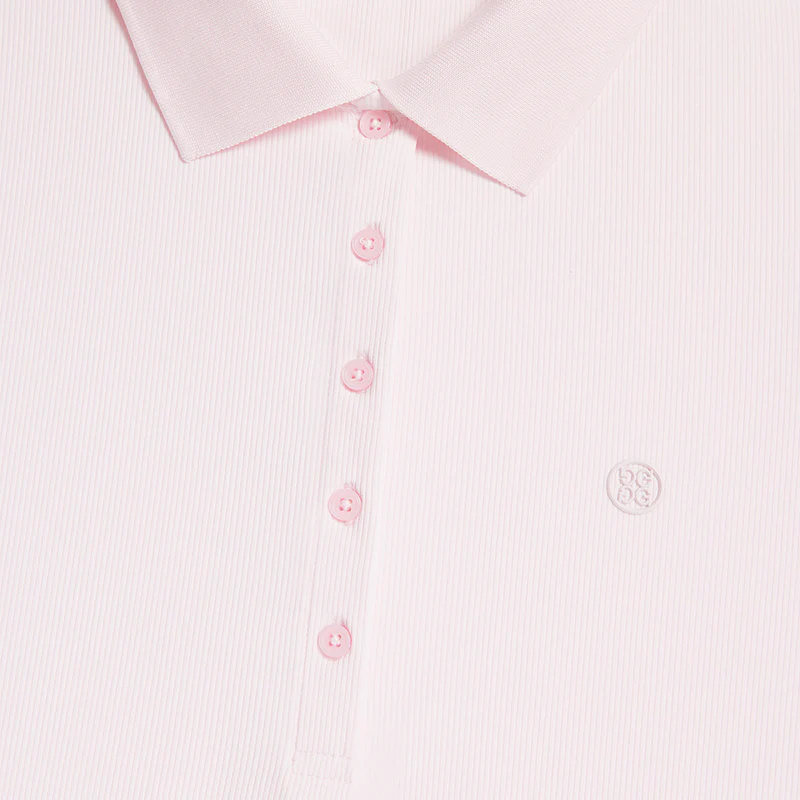 GFORE Ribbed Tech Nylon Women's Polo (Blush) - Image 4