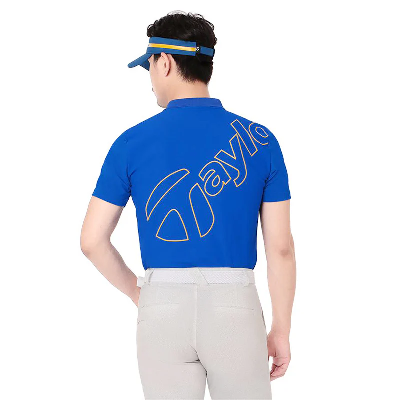 TAYLORMADE Backprint Men's Polo (Blue) - Image 4