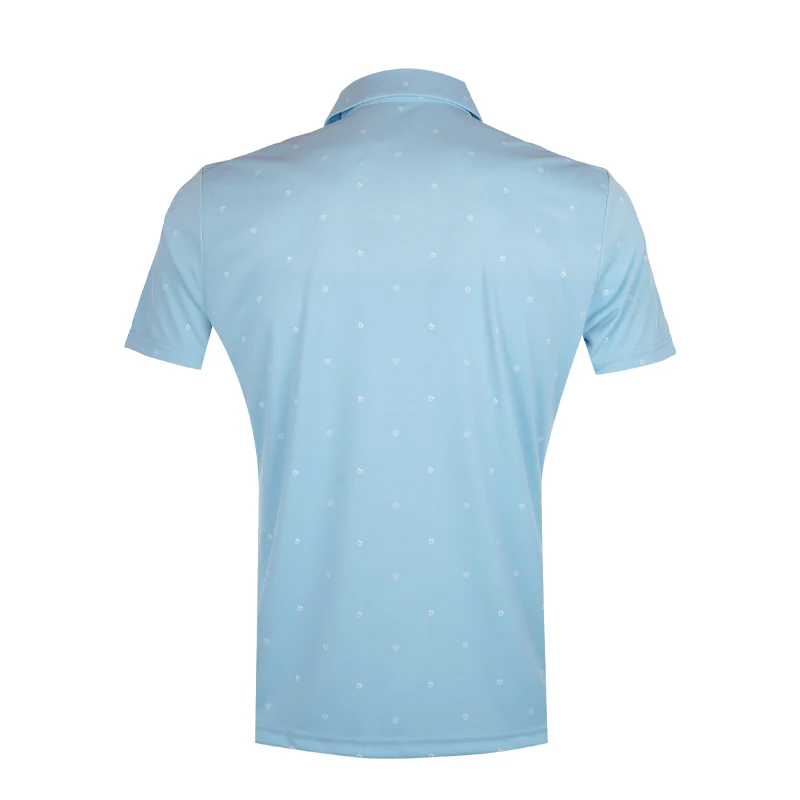 TAYLORMADE Men's Patterned Polo (Sax) - Image 2