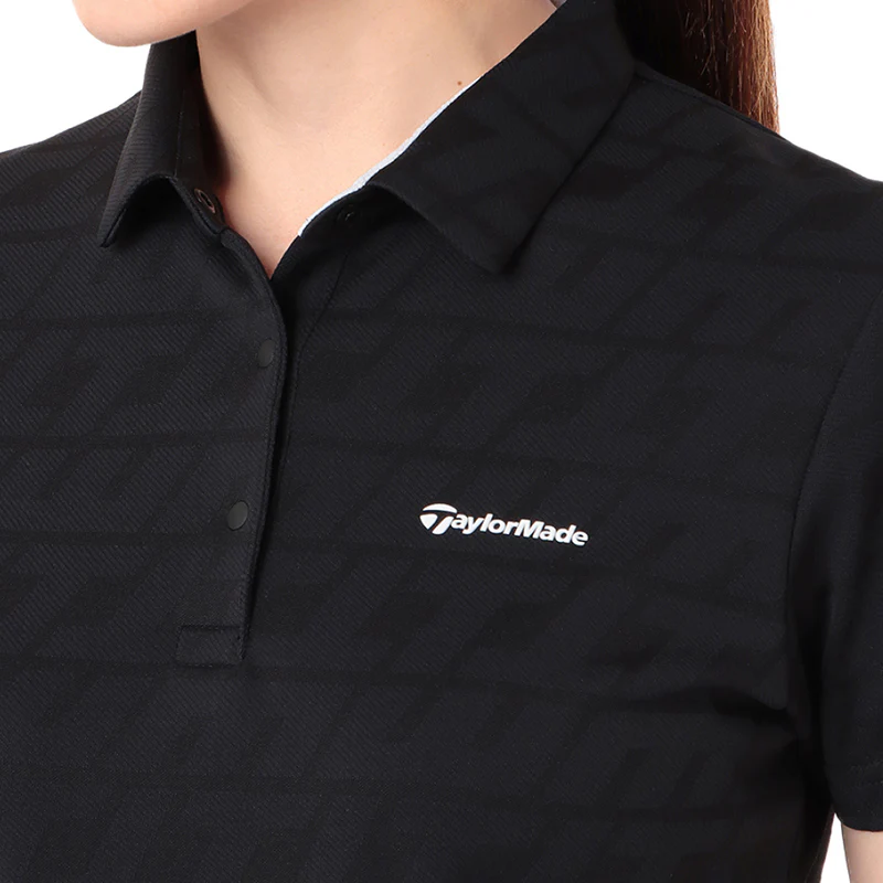 TAYLORMADE Tour Jacquard Women's Polo (Black) - Image 3