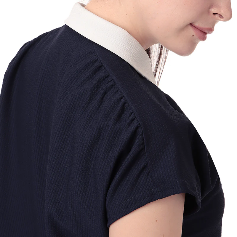 TAYLORMADE Seersucker Women's Polo (Navy) - Image 4