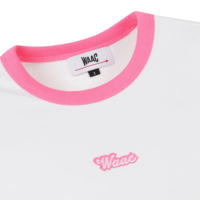 WAAC Korea Crew Women's T-Shirt (White/Pink) - Image 3