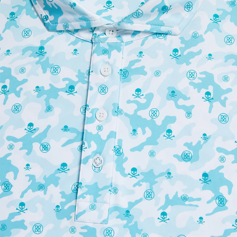 GFORE Mapped Camo Men's Jersey Polo (Emerald) - Image 3