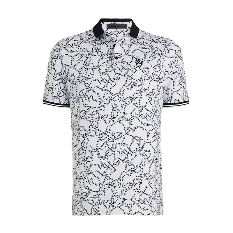 GFORE Star Dust Rib Men's Polo (Snow)