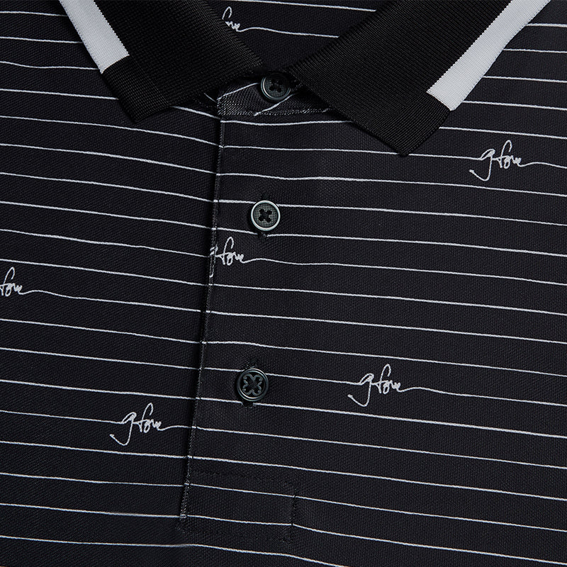 GFORE Script Pique Men's Polo (Onyx) - Image 3