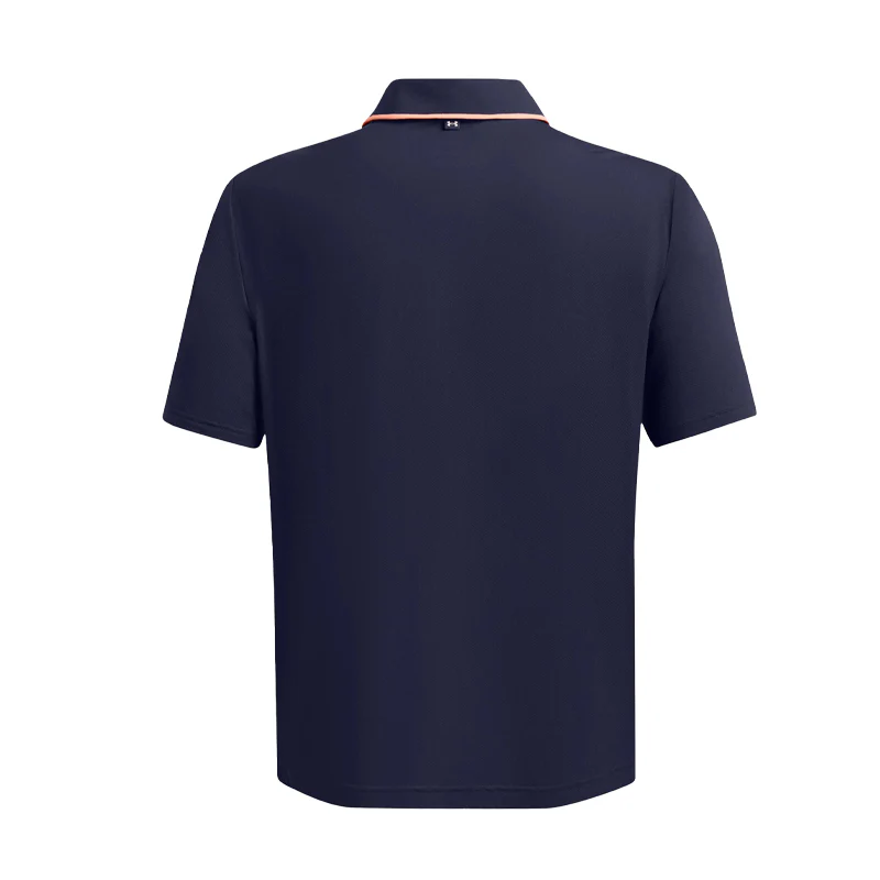 UNDER ARMOUR Iso-Chill Men's Polo (Navy/Orange) - Image 2