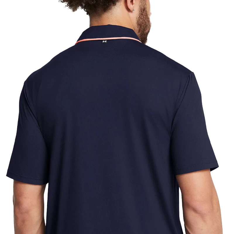 UNDER ARMOUR Iso-Chill Men's Polo (Navy/Orange) - Image 4