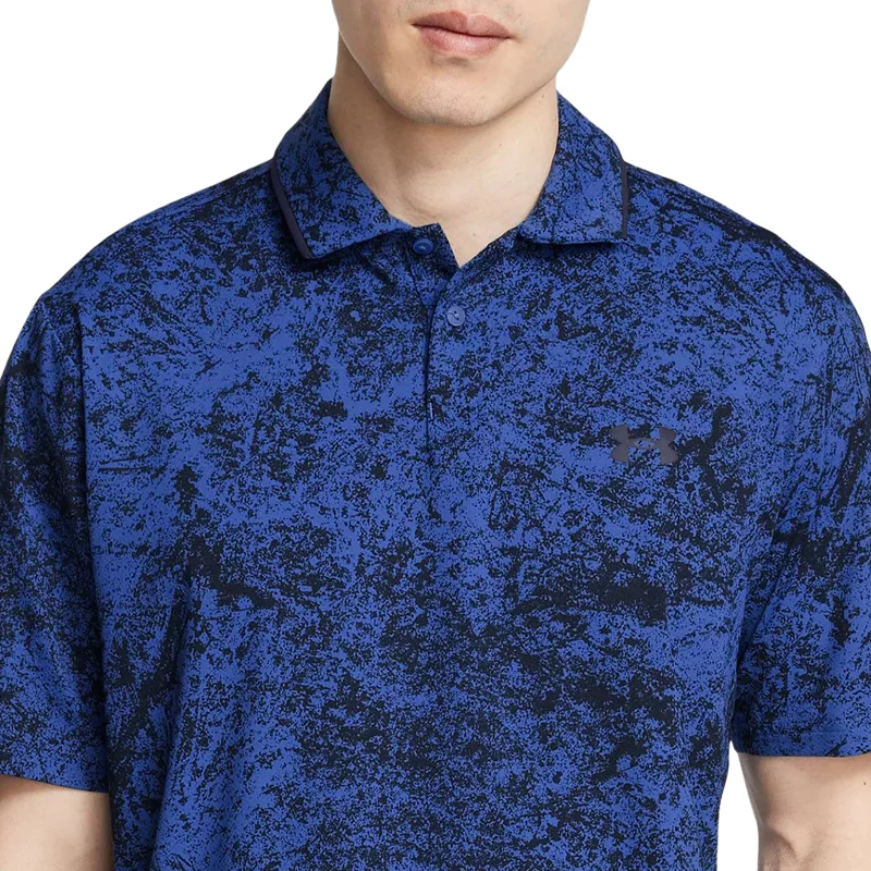 UNDER ARMOUR Iso-Chill Edge Men's Polo (Tech Blue/Navy) - Image 3