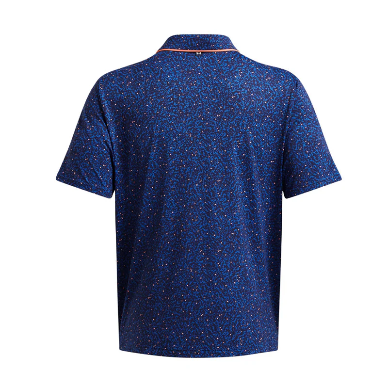 UNDER ARMOUR Iso-Chill Edge Men's Polo (Blue/Orange) - Image 2