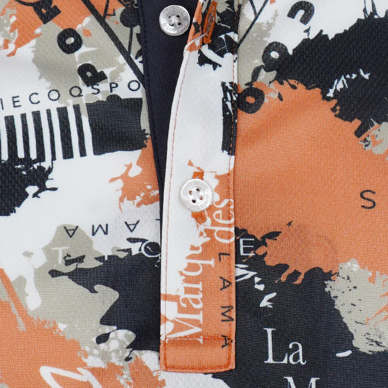 LE COQ SPORTIF GOLF SMU Men's Polo (Orange) - Image 3