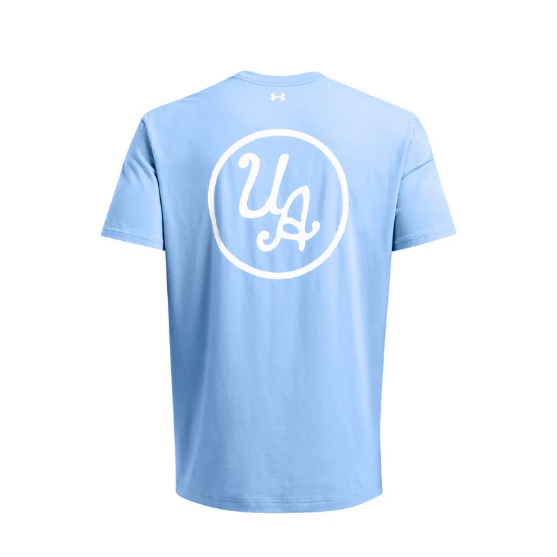 UNDER ARMOUR Golf Script Wordmark Men's T-Shirt (Horizon Blue) - Image 2