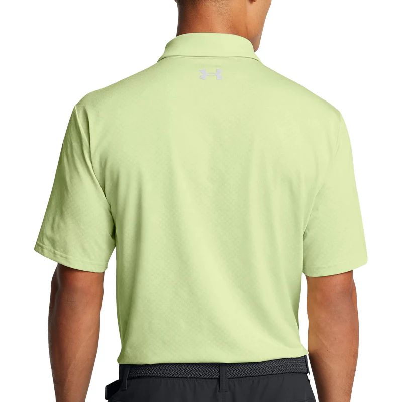 UNDER ARMOUR Playoff 3.0 Check Jacquard Men's Polo (Retro Green) - Image 4