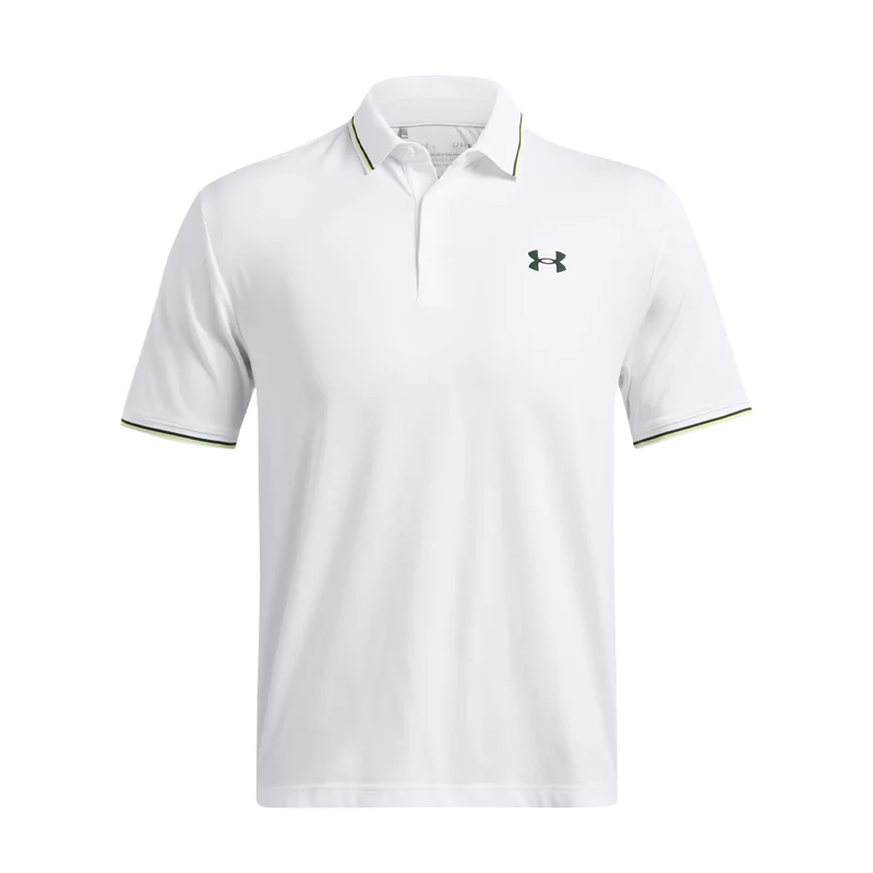 UNDER ARMOUR Playoff 3.0 Rib Men's Polo (White/Green)