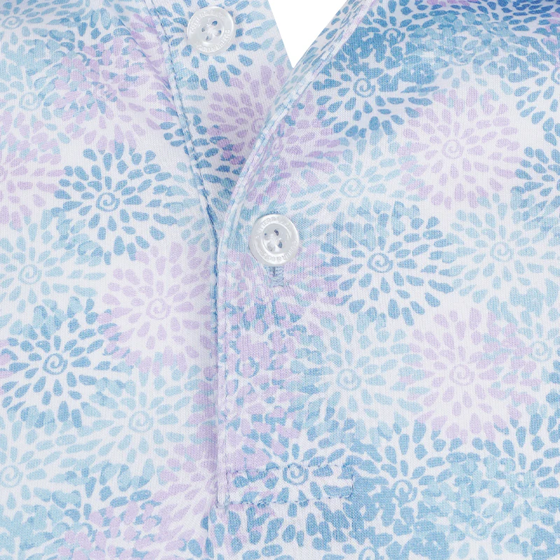 CUTTER & BUCK Men's Mercerized Polo (Multi Blue) - Image 3