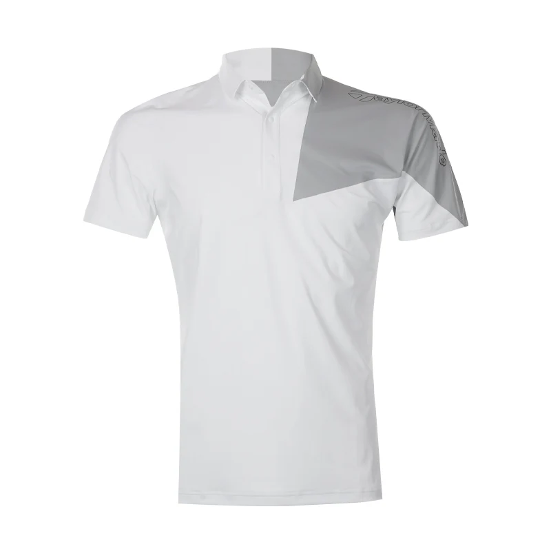TAYLORMADE Asymmetric Men?s Polo (White)