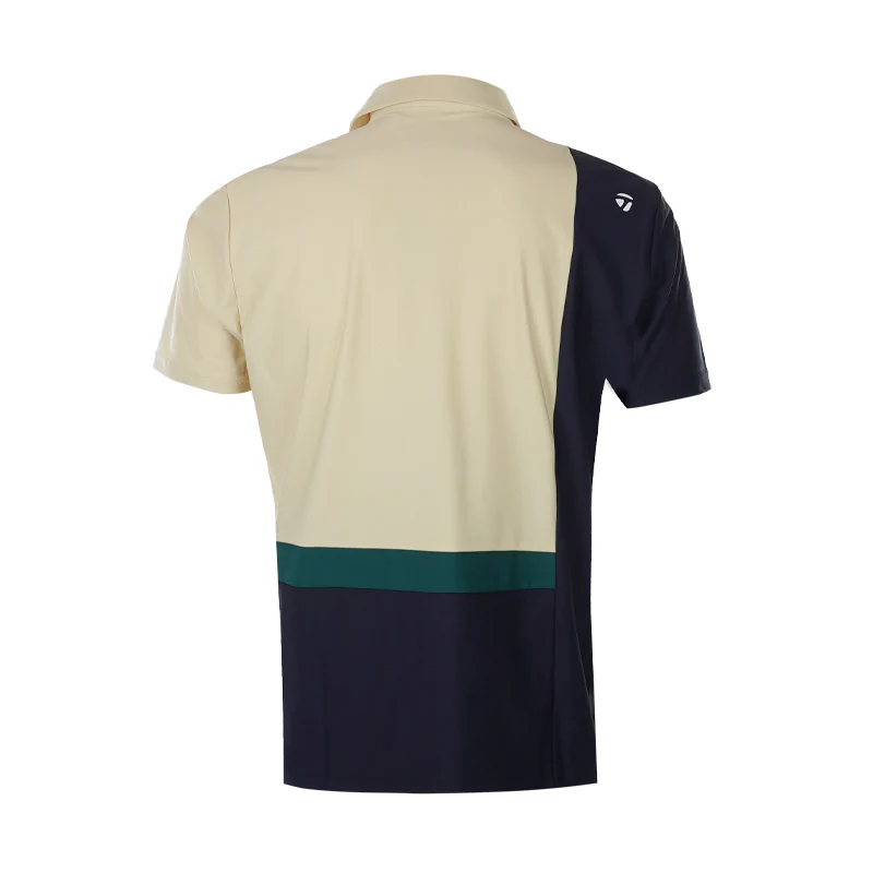 TAYLORMADE Color Block Men?s Polo (Cream) - Image 2