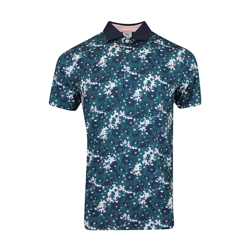 PUMA x Arnold Palmer Floral Men's Polo (Cold Green)