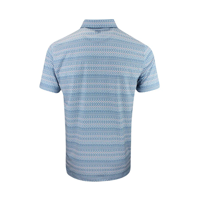 PUMA Fair Isle Micro Print Men's Polo (Blue) - Image 2