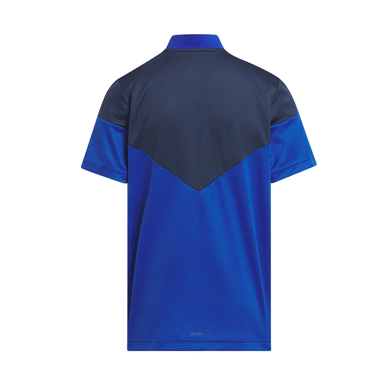 ADIDAS HEAT.RDY Sport Collar Boy's Polo (Blue) - Image 2