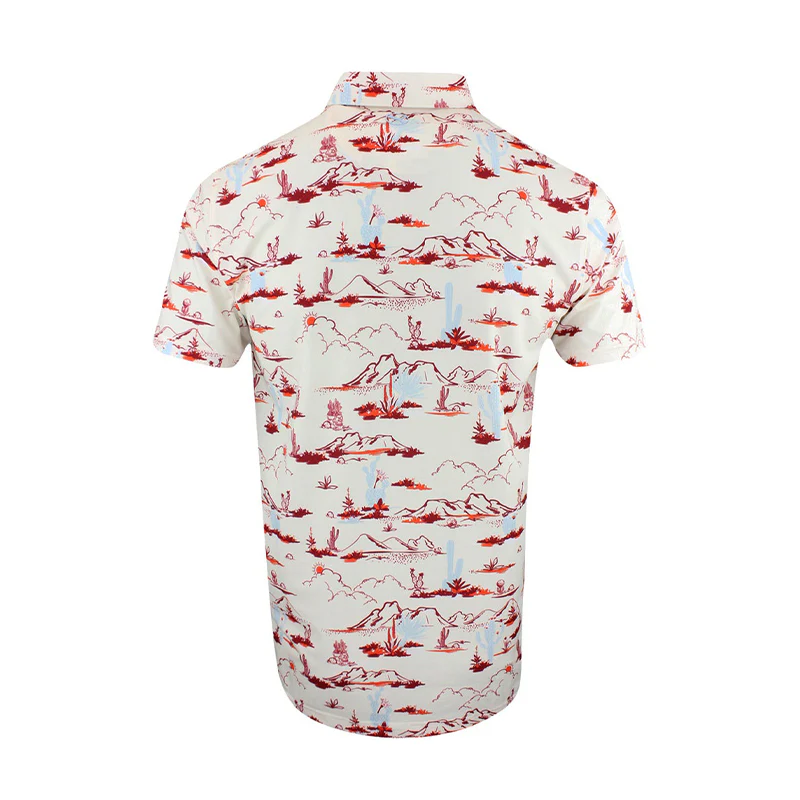 PUMA MATTR Bushland Men's Polo (White/Red) - Image 2