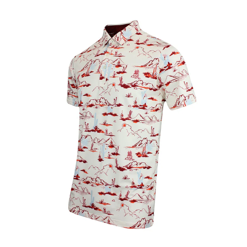 PUMA MATTR Bushland Men's Polo (White/Red) - Image 3
