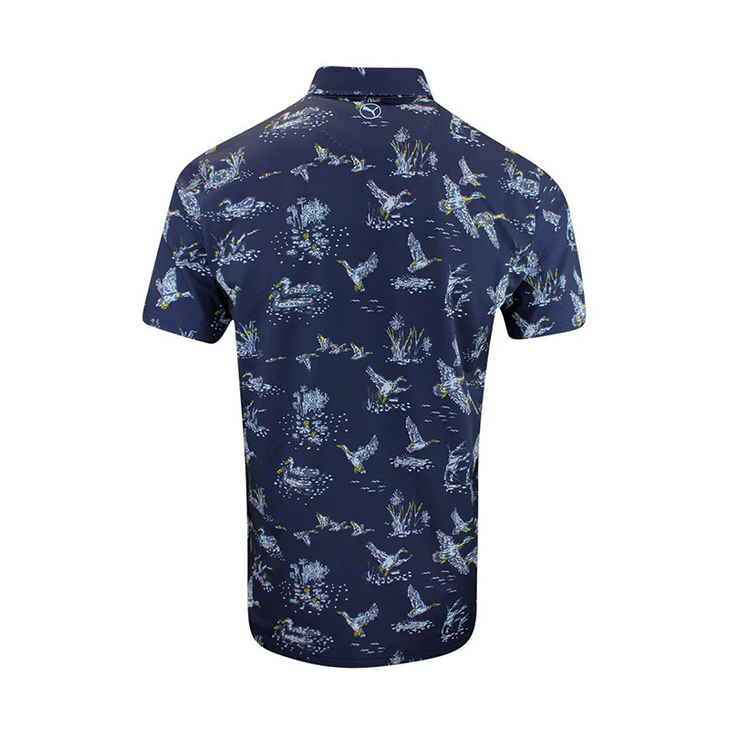PUMA MATTR Flock Men's Polo (Deep Navy/Yellow) - Image 2
