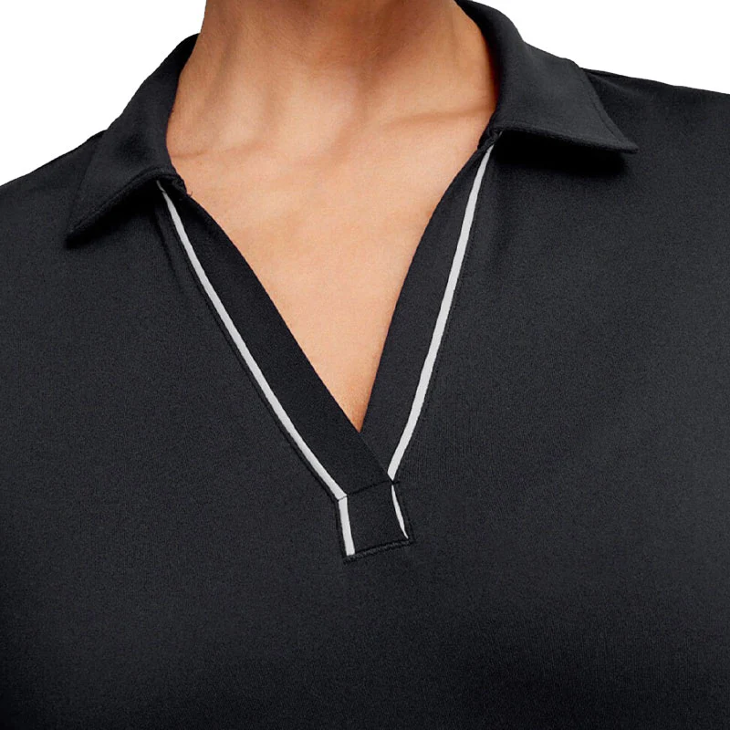 PUMA CLOUDSPUN Piped Golf Women's Polo (Black) - Image 3