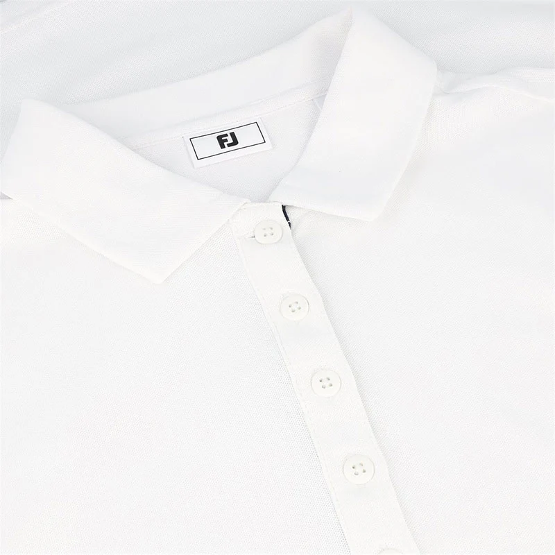 FOOTJOY Ruched Half Sleeve Women?s Shirt (White) - Image 3